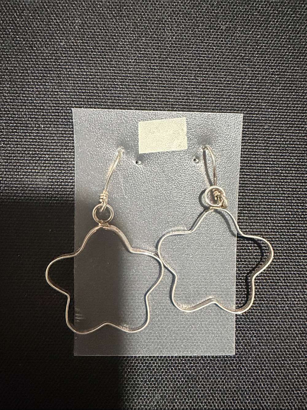 Mexican Silver .925 Flower Outline Drop Earrings - Women Jewelry